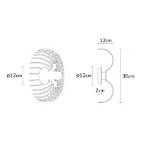 Candelabru de perete Trendy Aspendos N-645 Black 12x36x12cm GTR002258 imaginea #2 — magazin online Desire.md