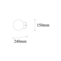 Candelabru de perete Trendy Atmaca 10230 Black/White 15x24x15cm GTR002184 imaginea #2 — magazin online Desire.md