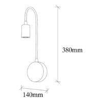 Candelabru de perete Trendy Baston 3281 Copper 14x38x10cm GTR002344 imaginea #2 — magazin online Desire.md