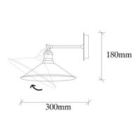 Candelabru de perete Trendy Berceste 250-A Black 30x24x18cm GTR002335 imaginea #2 — magazin online Desire.md