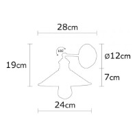 Candelabru de perete Trendy Berceste N-664 Bronze 24x20x24cm GTR002126 imaginea #2 — magazin online Desire.md