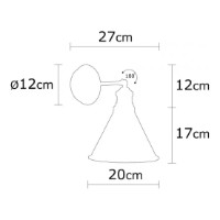 Candelabru de perete Trendy Berceste N-680 Black 24x31x24cm GTR002127 imaginea #2 — magazin online Desire.md