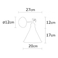 Candelabru de perete Trendy Berceste N-681 Bronze 20x29x20cm GTR002252 imaginea #2 — magazin online Desire.md