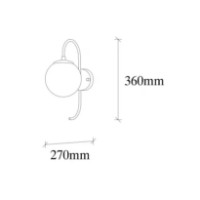 Candelabru de perete Trendy Bijuterie 10565 Gold/White 27x36x15cm GTR002197 imaginea #2 — magazin online Desire.md