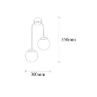 Candelabru de perete Trendy Bijuterie 10585 Gold/White 24x55x30cm GTR002221 imaginea #2 — magazin online Desire.md