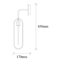 Candelabru de perete Trendy Cerco 3151 Black/Gold 17x45x14cm GTR002354 imaginea #2 — magazin online Desire.md