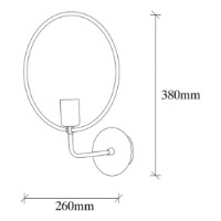 Бра Trendy Cercul 3260 Black/Gold 26x38x19cm GTR002349 фото №2 — интернет-магазин Desire.md