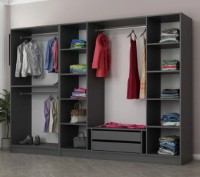 Dulap Trendy Kale 5003 Anthracit/Dore 270x190x52cm GTR004439 imaginea #2 — magazin online Desire.md