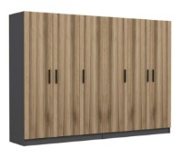 Dulap Trendy Kale 5004 Anthracit/Dore 270x190x52cm GTR004440 imaginea #4 — magazin online Desire.md