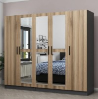 Dulap Trendy Kale 5013 Anthracit/Dore 225x190x52cm GTR004443 imaginea #4 — magazin online Desire.md