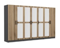 Dulap Trendy Kale 5019 Anthracit/Dore 315x190x52cm GTR004449 imaginea #3 — magazin online Desire.md