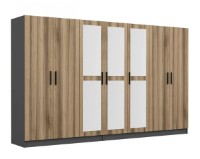 Dulap Trendy Kale 5020 Anthracit/Dore 315x190x52cm GTR004450 imaginea #4 — magazin online Desire.md