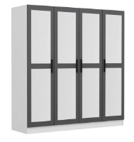 Dulap Trendy Kale 5062 White/Anthracit 180x210x52cm GTR004469 imaginea #3 — magazin online Desire.md