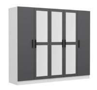 Dulap Trendy Kale 5063 White/Anthracit 225x210x52cm GTR004470 imaginea #3 — magazin online Desire.md