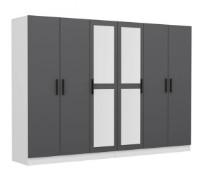 Шкаф Trendy Kale 5067 White/Anthracit 270x210x52cm GTR004474 фото №3 — интернет-магазин Desire.md