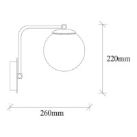 Candelabru de perete Trendy Daisy 147-A Black/White 22x26x15cm GTR002340 imaginea #3 — magazin online Desire.md