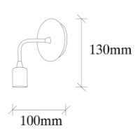Candelabru de perete Trendy Dartini MR-735 Black/Oak 10x13x10cm GTR002115 imaginea #3 — magazin online Desire.md