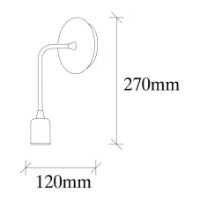 Candelabru de perete Trendy Dartini MR-888 Bronze 12x27x6cm GTR002114 imaginea #3 — magazin online Desire.md