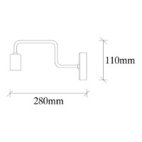 Candelabru de perete Trendy Denge 3433 Black 28x11x4cm GTR002272 imaginea #2 — magazin online Desire.md