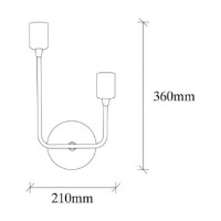 Бра Trendy Dolma 3081 Black/Bronze 21x36x16cm GTR002348 фото №2 — интернет-магазин Desire.md