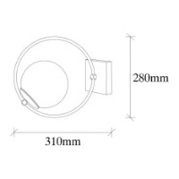 Candelabru de perete Trendy Dolunay 3911 Black/White 31x28x15cm GTR002301 imaginea #2 — magazin online Desire.md