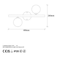 Candelabru de perete Trendy Domino 11037 Bronze 40x26x12cm GTR002215 imaginea #3 — magazin online Desire.md