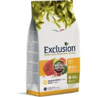 Hrană uscată pentru câini Exclusion Monoprotein Beef Medium Breed Adult 3kg