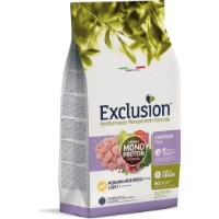 Hrană uscată pentru câini Exclusion Monoprotein Chicken Medium&Large Breed Light 3kg