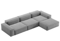 Canapea de colț fara carcasa Synonym Sofa Cleo Grey Light S044
