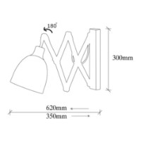 Бра Trendy Sivani MR-725 Black/Bronze 62x30x15cm GTR002141 фото №2 — интернет-магазин Desire.md