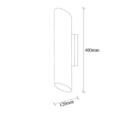 Candelabru de perete Trendy Taiat 11820 Black/Gold 8x40x12cm GTR002179 imaginea #3 — magazin online Desire.md