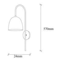 Candelabru de perete Trendy Tatuaj 3320 Black 24x57x16cm GTR002352 imaginea #2 — magazin online Desire.md