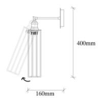 Candelabru de perete Trendy Zumra 705-A Black/Bronze 16x40x8cm GTR002336 imaginea #2 — magazin online Desire.md