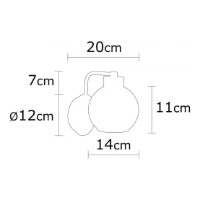 Candelabru de perete Trendy N-376 Black 14x19x14cm GTR002257 imaginea #2 — magazin online Desire.md