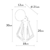 Бра Trendy Oylat N-1042 Black/Bronze 18x30x18cm GTR002121 фото №2 — интернет-магазин Desire.md