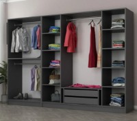 Dulap Trendy Kale 5120 Anthracit/Dore 270x210x52cm GTR004505 imaginea #2 — magazin online Desire.md