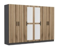 Шкаф Trendy Kale 5121 Anthracit/Dore 270x210x52cm GTR004506 фото №4 — интернет-магазин Desire.md