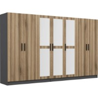 Dulap Trendy Kale 5124 Anthracit/Dore 315x210x52cm GTR004509 imaginea #2 — magazin online Desire.md