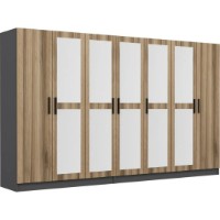 Dulap Trendy Kale 5125 Anthracit/Dore 315x210x52cm GTR004510 imaginea #3 — magazin online Desire.md