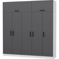 Dulap Trendy Kale 5147 White/Anthracit 225x235x52cm GTR004518 imaginea #3 — magazin online Desire.md