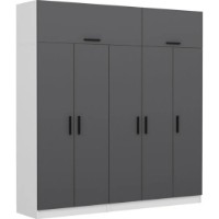 Dulap Trendy Kale 5147 White/Anthracit 225x235x52cm GTR004518 imaginea #4 — magazin online Desire.md