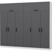 Dulap Trendy Kale 5149 White/Anthracit 270x235x52cm GTR004520 imaginea #3 — magazin online Desire.md