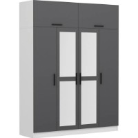 Dulap Trendy Kale 5156 White/Anthracit 180x235x52cm GTR004523 imaginea #4 — magazin online Desire.md