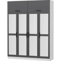 Dulap Trendy Kale 5157 White/Anthracit 180x235x52cm GTR004524 imaginea #3 — magazin online Desire.md