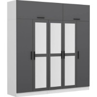 Dulap Trendy Kale 5158 White/Anthracit 225x235x52cm GTR004525 imaginea #4 — magazin online Desire.md