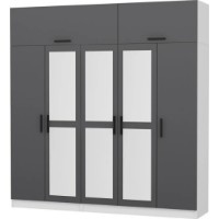 Dulap Trendy Kale 5158 White/Anthracit 225x235x52cm GTR004525 imaginea #2 — magazin online Desire.md