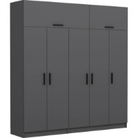 Шкаф Trendy Kale 5174 Anthracit 225x235x52cm GTR004535 фото №4 — интернет-магазин Desire.md