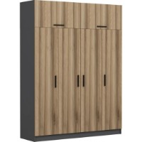 Dulap Trendy Kale 5200 Anthracit/Dore 180x235x52cm GTR004551 imaginea #2 — magazin online Desire.md