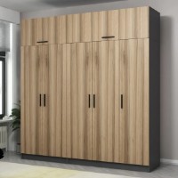 Dulap Trendy Kale 5201 Anthracit/Dore 225x235x52cm GTR004552 imaginea #4 — magazin online Desire.md