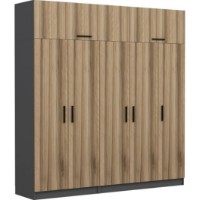 Dulap Trendy Kale 5201 Anthracit/Dore 225x235x52cm GTR004552 imaginea #2 — magazin online Desire.md